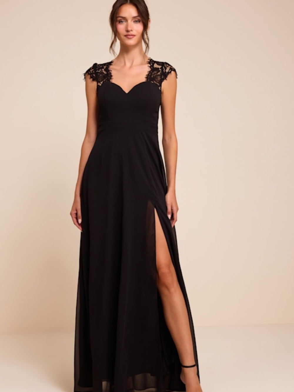 Lulus Momentous Moments Black Lace Backless Maxi Dress - Size 2X